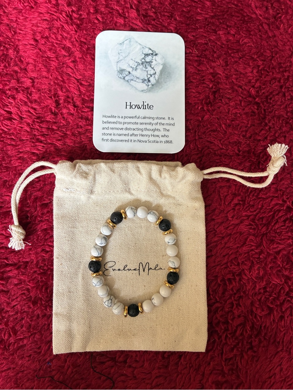 Evolve Mala howlite bracelet